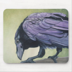 Mousepad Placa d'água original do mouse em forma de corvo p