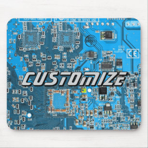 Mousepad Placa de Circuito PCB Azul Personalizada para Prof
