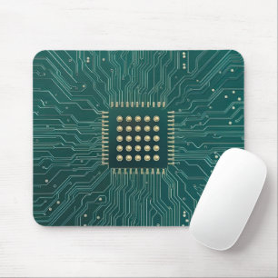 Mousepad Placa de Circuito Verde