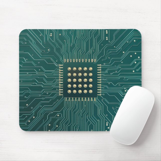 Mousepad Placa de Circuito Verde (Com mouse)