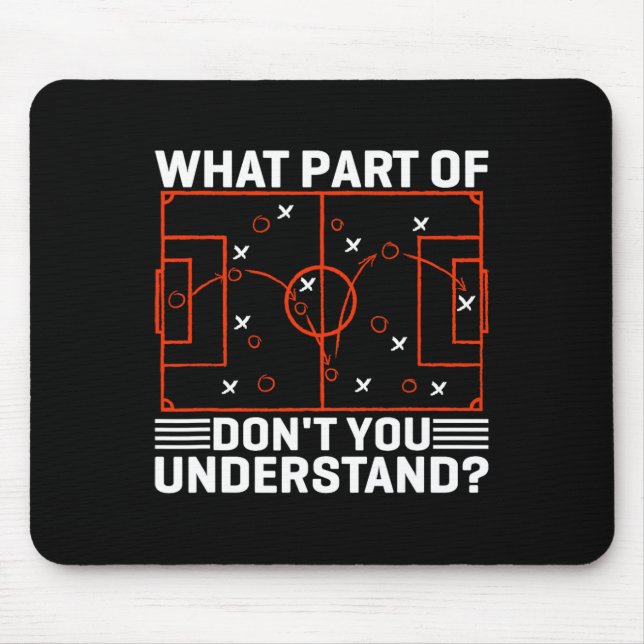 Mousepad Placa de Estratégia de Futebol Engraçada Design de (Frente)