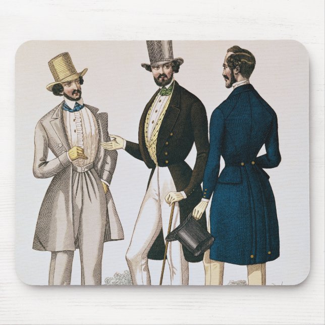 Mousepad Placa de forma que descreve a roupa masculina (Frente)