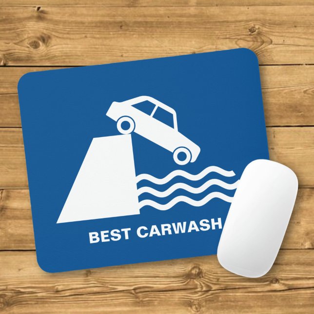 Mousepad Placa de lava-rápido engraçada (Criador carregado)