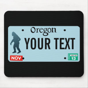Mousepad Placa de Licença do Oregon Sasquatch