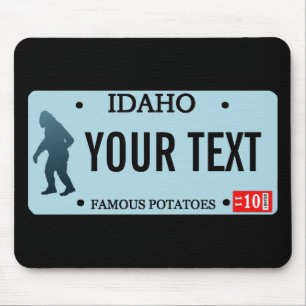 Mousepad Placa de Licença Idaho Sasquatch