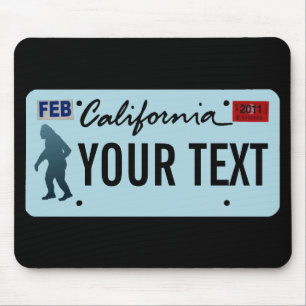 Mousepad Placa de Licença Sasquatch da Califórnia