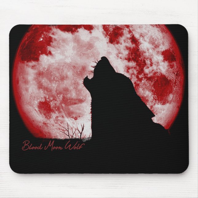 Mousepad Placa de Lobo-Mouse de Lua Sanguínea (Frente)