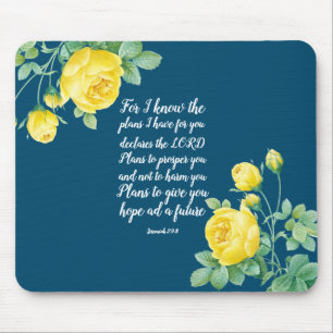 Mousepad Placa de Mouse com Escritura Floral Elegante 29:11