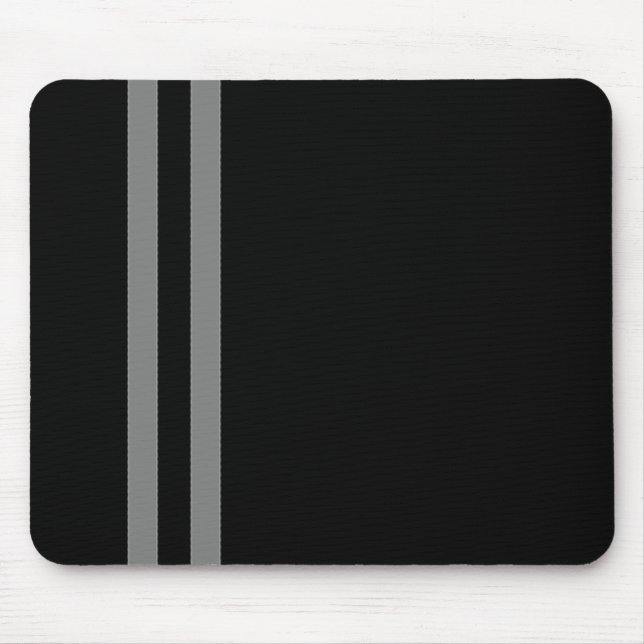 Mousepad Placa de Mouse com Fita de Cinza Negra e Dupla (Frente)