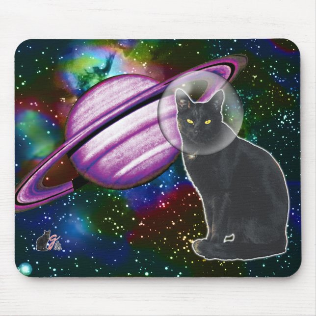 Mousepad Placa de Mouse Cosmo de Gato Espacial (Frente)