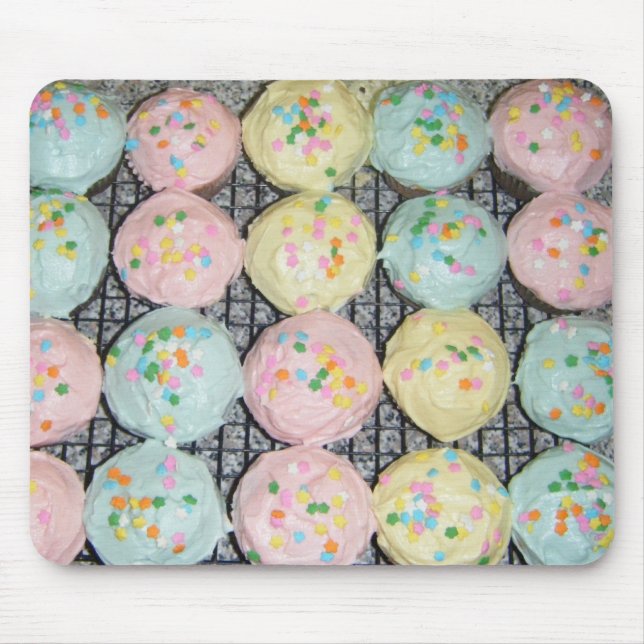 Mousepad Placa de Mouse Cupcakes de Foodie de Bolo Pastel (Frente)
