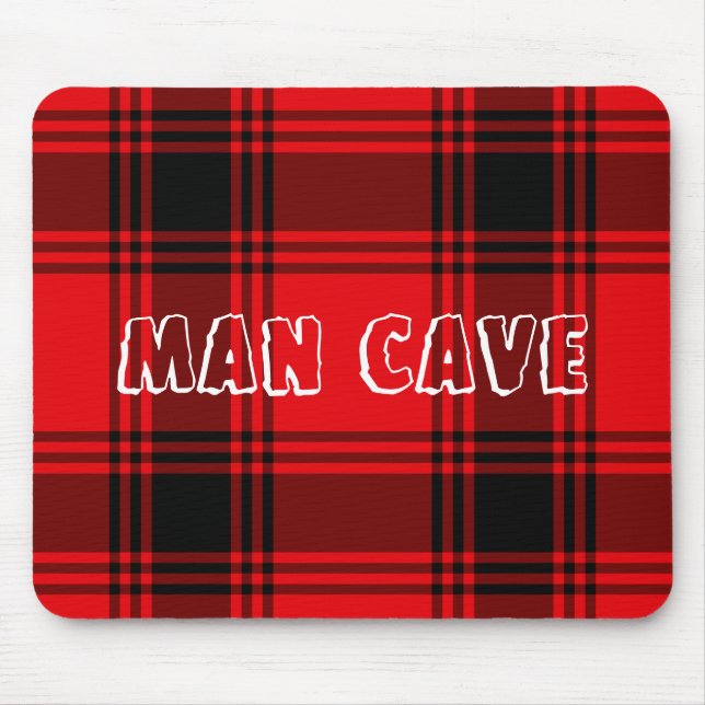 Mousepad Placa de Mouse da Caverna do Homem Negro Vermelho (Frente)