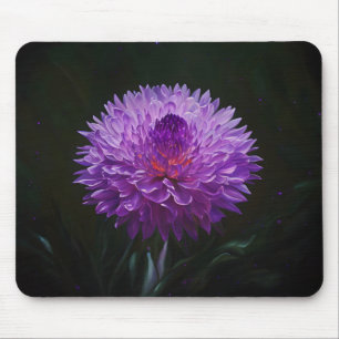 Mousepad Placa de Mouse de Arte Flor Roxo Dramática