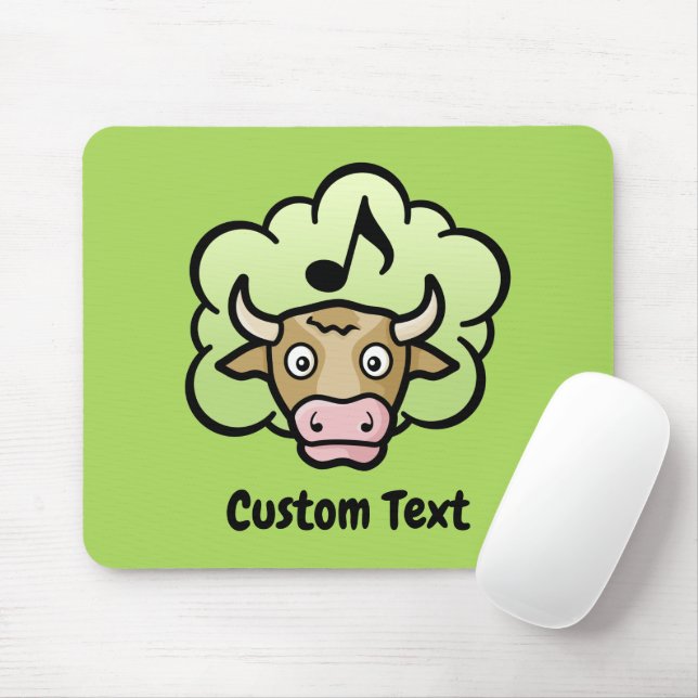 Mousepad Placa de Mouse de Cartoon Metano de Vaca (Com mouse)
