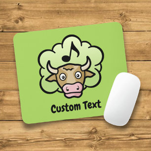 Mousepad Placa de Mouse de Cartoon Metano de Vaca