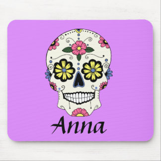 Mousepad Placa de Mouse de Crânio Roxo Personalizado