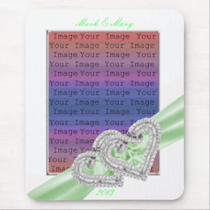 Mousepad Placa de Mouse de Fita de Corações Personalizada