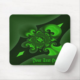 Mousepad Placa De Mouse De Onda Espiral Verde Escuro E Limã
