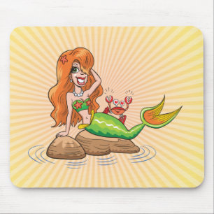 Mousepad Placa de Mouse de Sereia Bonita