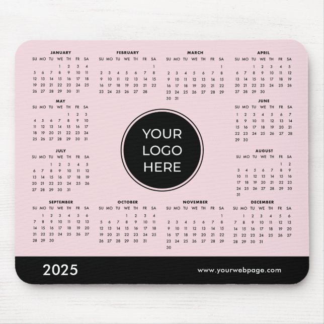 Mousepad Placa de Mouse do Calendário de Negócios 2025 (Frente)