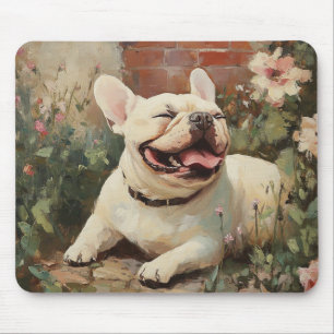 Mousepad Placa de Mouse do Jardim do Buldogue Francês