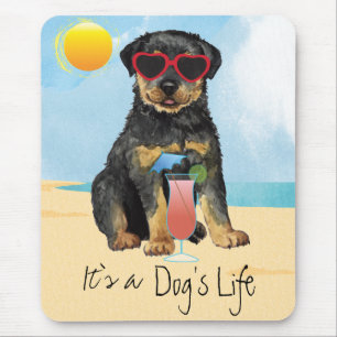 Mousepad Placa de Mouse do Summer Rottweiler