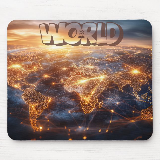 Mousepad Placa de Mouse do World Map Mad inspirada no Viage (Frente)
