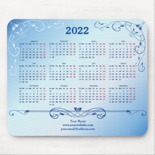 Mousepad Placa de Mouse Elegante Azul 2022