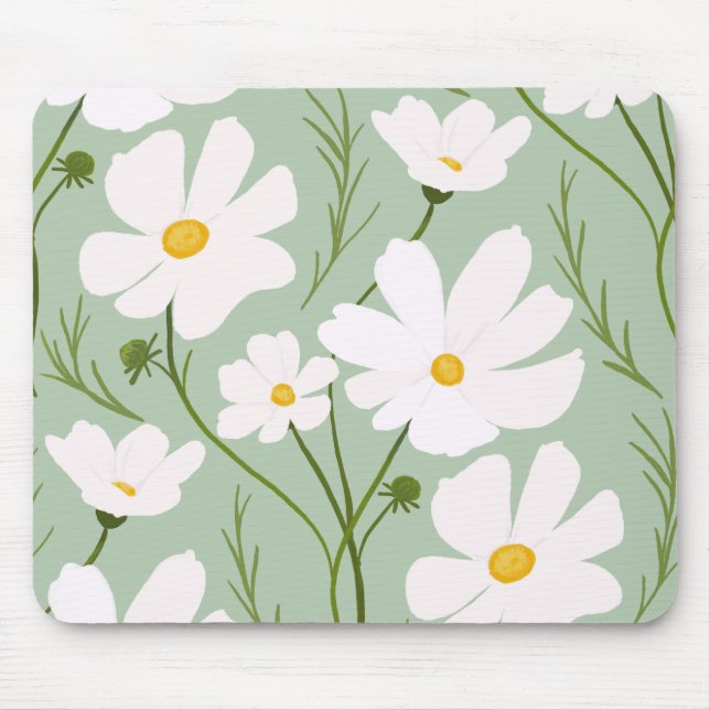 Mousepad Placa de mouse floral do Cosmos (Frente)