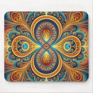 Mousepad Placa de Mouse Fractal Vibrante