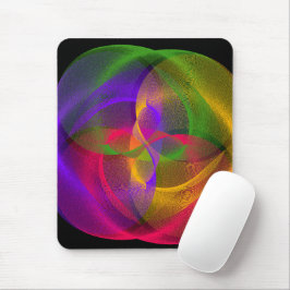 Mousepad Placa de Mouse Geométrica Glossy Circular Vibrada