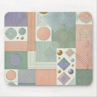 Mousepad Placa de Mouse Geométrico de Pastel Moderno Abstra