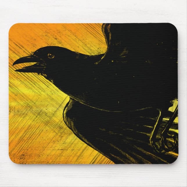 Mousepad Placa de Mouse Grunge Preta (Frente)