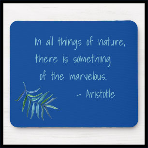 Mousepad Placa de Mouse Inspiron Aristóteles Nature Quote