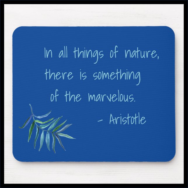 Mousepad Placa de Mouse Inspiron Aristóteles Nature Quote (Criador carregado)