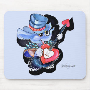 Mousepad Placa de Mouse Metalfant Heart Guitar