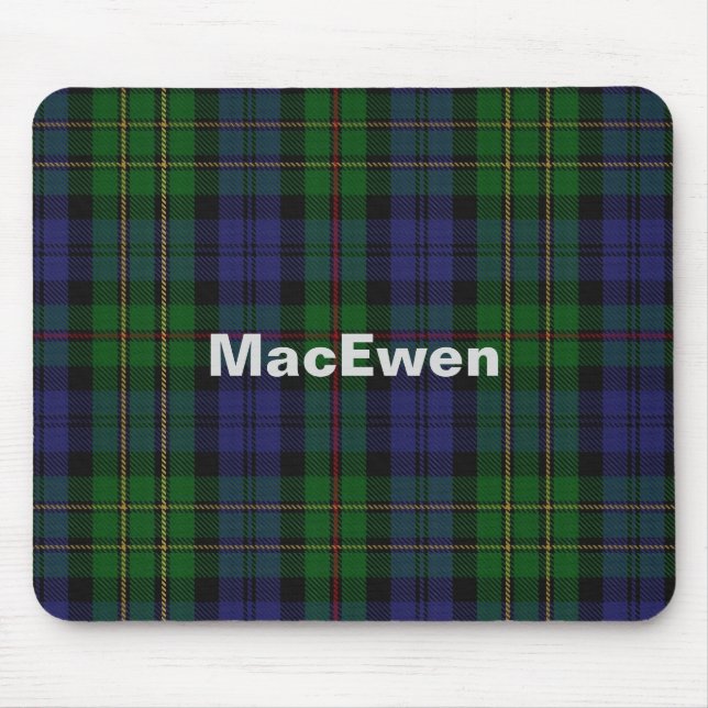 Mousepad Placa de Mouse Personalizada de Xadrez Tartan do M (Frente)