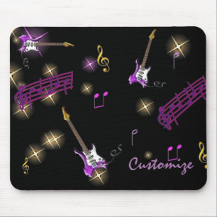 Mousepad Placa de Mouse Personalizada Rock Star Music Backg