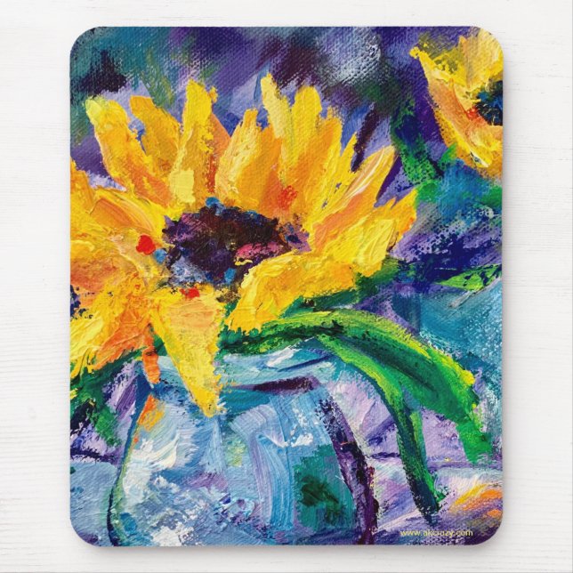 Mousepad Placa de Mouse Sunflower Blues do Alasca (Frente)