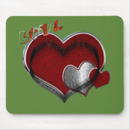 Mousepad Placa de Mouse Verde Magia do Coração