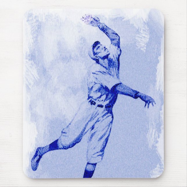 Mousepad Placa de Mouse Vintage Baseball Fielder (Frente)