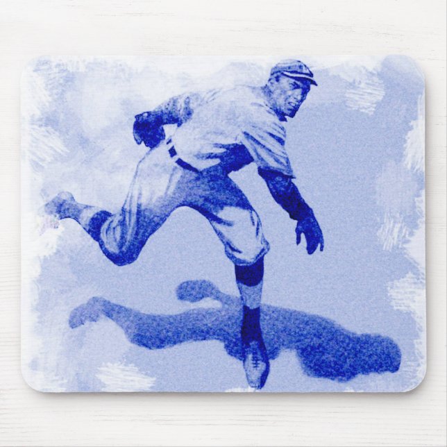 Mousepad Placa de Mouse Vintage Baseball Pitcher (Frente)