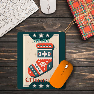 Mousepad Placa de natais vintages com ilustração de estoque