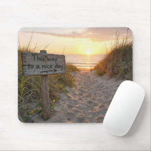 Mousepad Placa de Praia ao Nascer do Sol