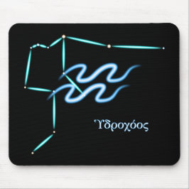 Mousepad Placa de Rato Aquário de Constelação Zodiac