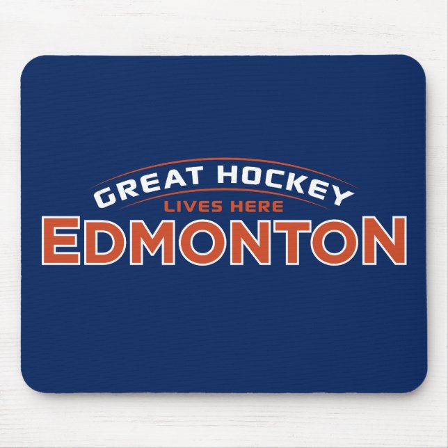 Mousepad Placa de Rato Azul Edmonton de Hockey excelente (Frente)