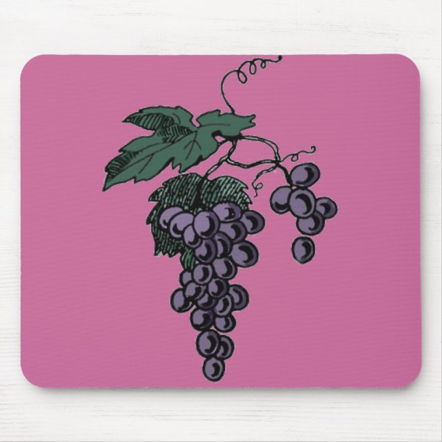 Mousepad Placa de Rato de Vinhas de Uva (Frente)
