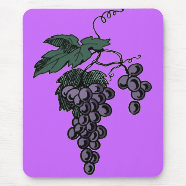 Mousepad Placa de Rato de Vinhas de Uva (Frente)
