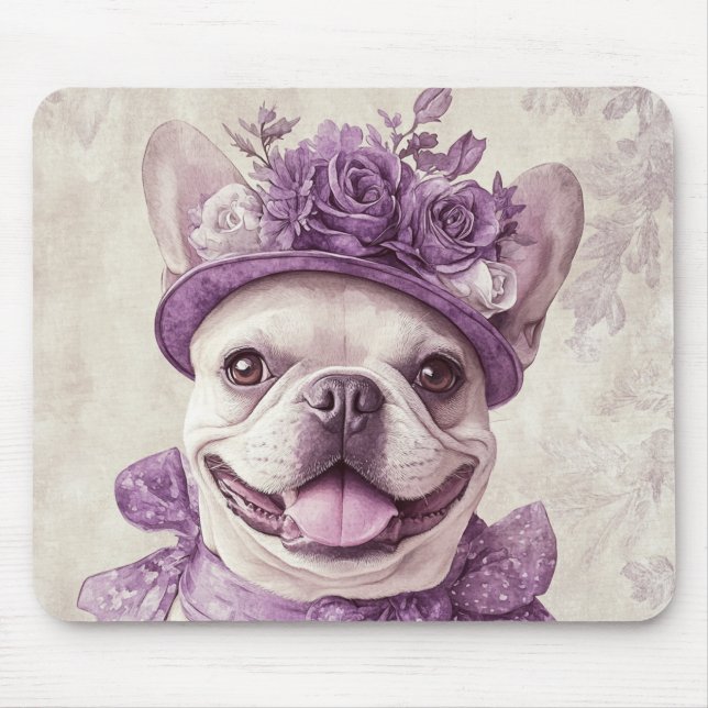 Mousepad Placa de Rato Floral Roxo-Roxo-Roxo (Frente)
