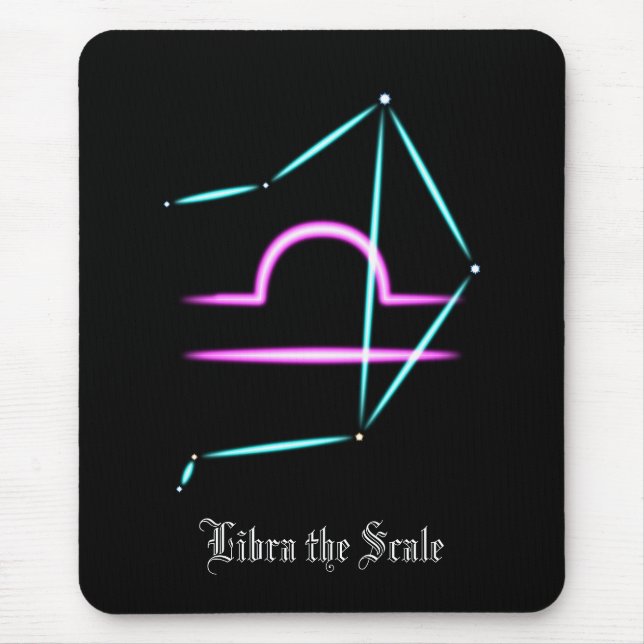 Mousepad Placa de Rato Libra da Constelação Zodiac (Frente)
